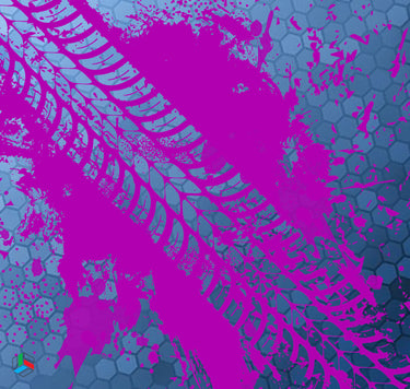 Model M | Magenta and Blue Tread